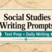 Social studies writing prompts for test prep and daily writing