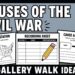Causes of the Civil War gallery walk ideas flat teacher resource style image