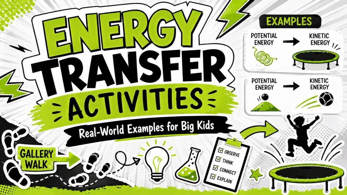 Energy transfer activities with real-world examples for upper elementary and middle school science