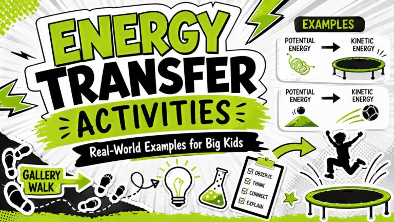 Energy transfer activities with real-world examples for upper elementary and middle school science