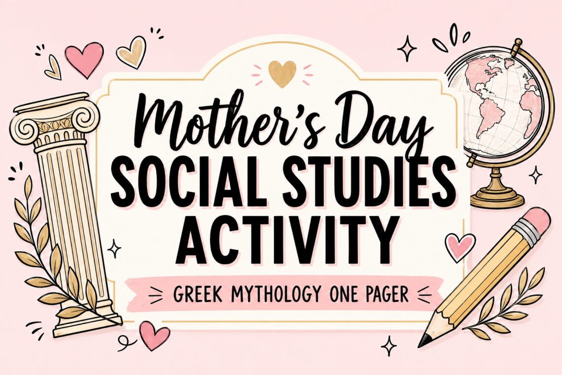Mother’s Day social studies activity Greek mythology one pager blog featured image