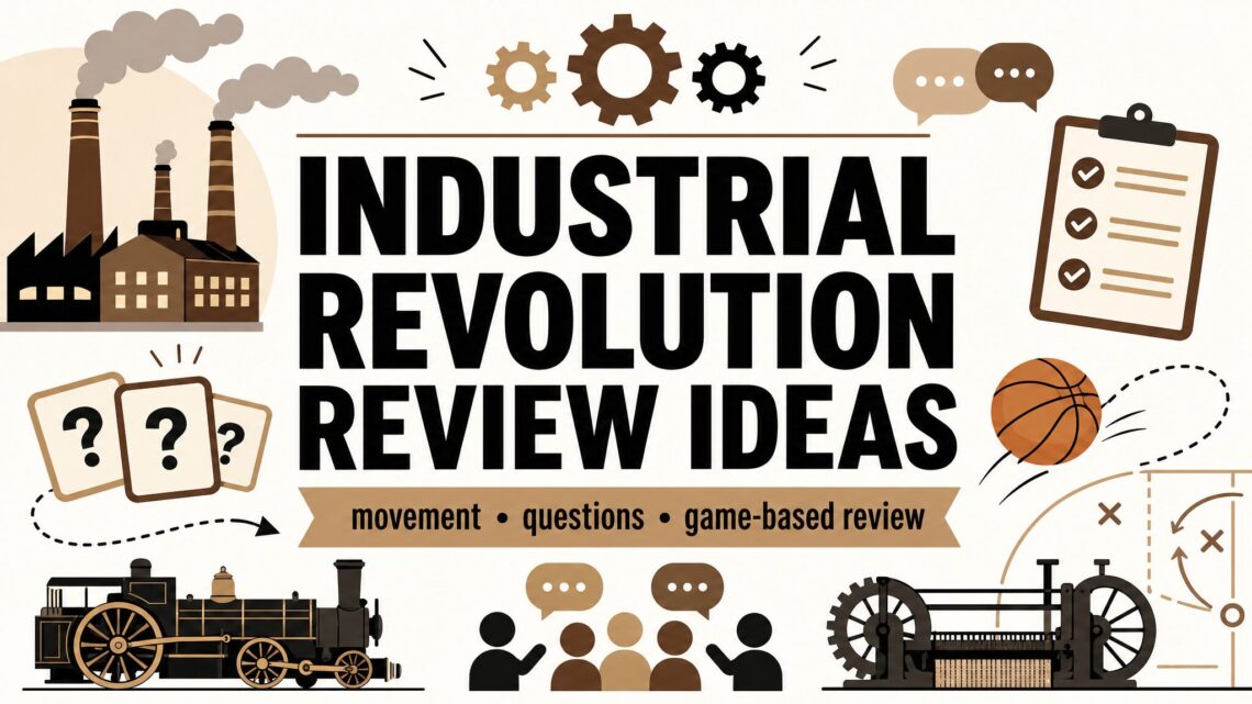 Industrial Revolution review game ideas for upper elementary and middle school social studies