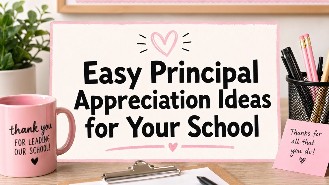 Teacher-friendly blog cover image for a post about principal appreciation ideas for your school.
