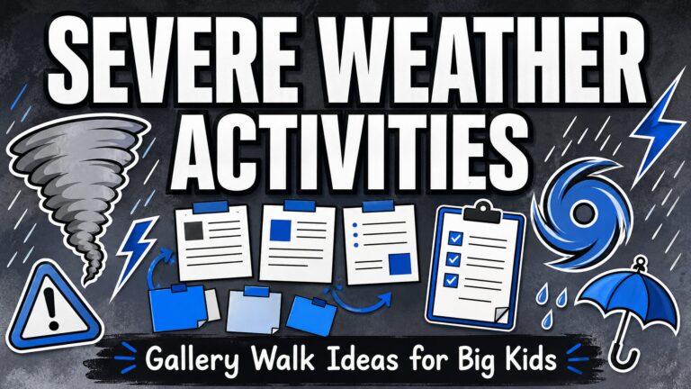 Severe weather activities gallery walk ideas for teaching storms in upper elementary and middle school science