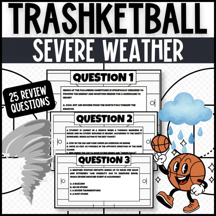 Severe Weather Trashketball review game cover