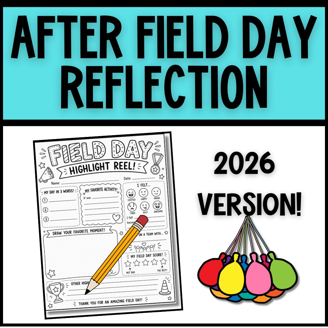Free after field day reflection sheet for elementary and middle school students