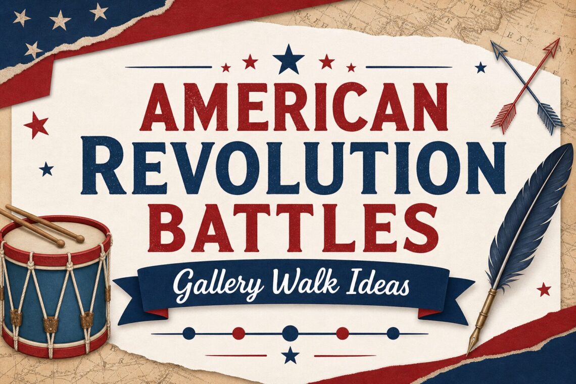 American Revolution battles gallery walk ideas for U.S. History