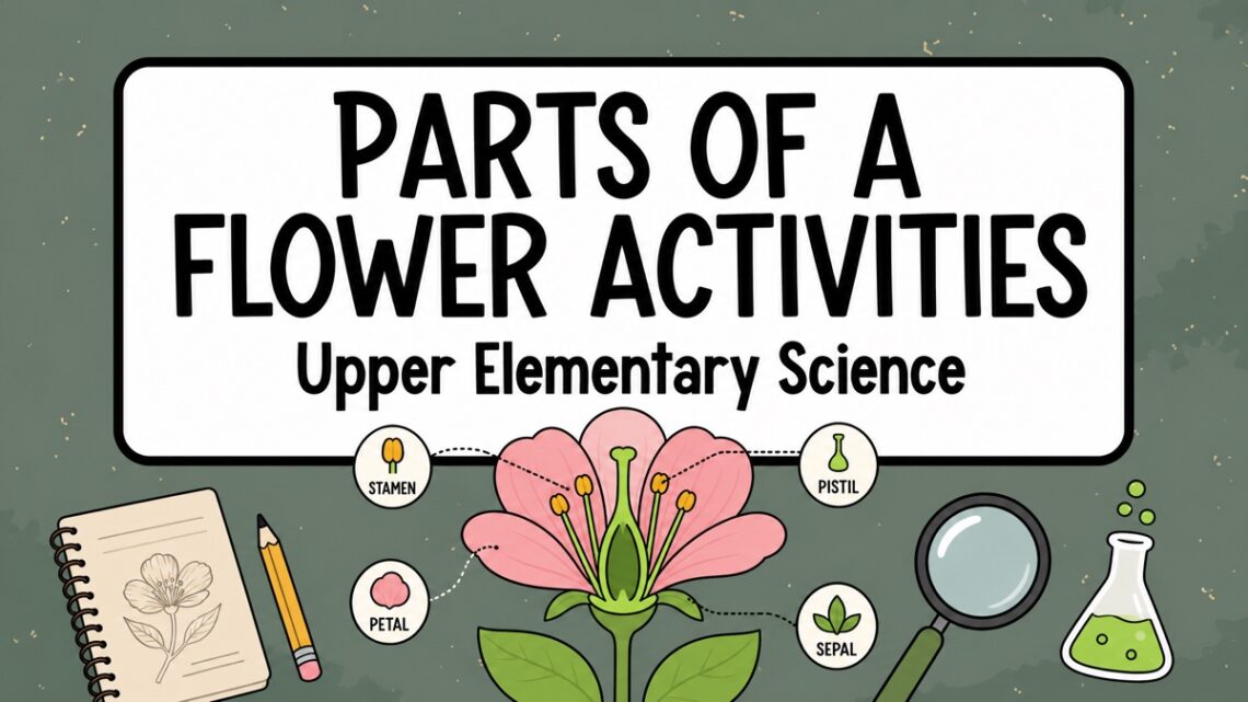 Parts of a Flower Activities Upper Elementary Science blog cover