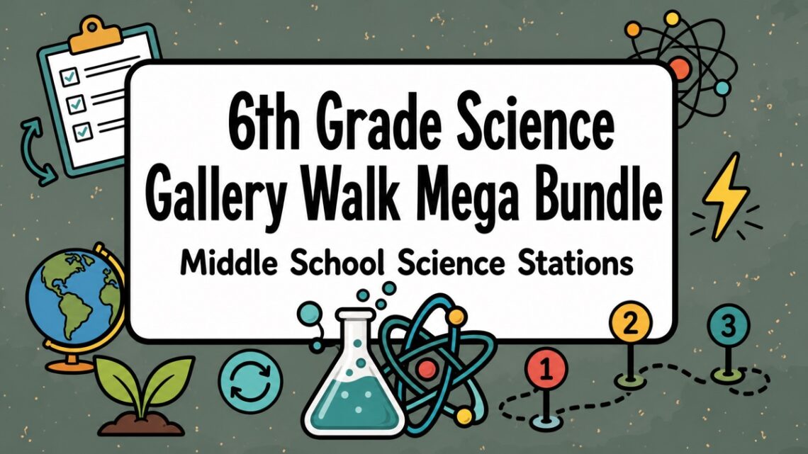 6th Grade Science Gallery Walk Mega Bundle Middle School Science Stations blog cover